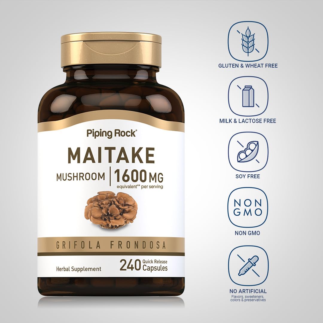 Piping Rock Maitake Mushroom Extract Capsules 240 Count