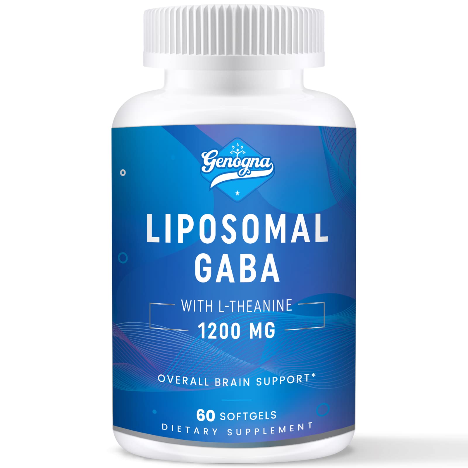 Genogna GABA with L-Theanine 1200mg Liposomal Softgels, 60 Count