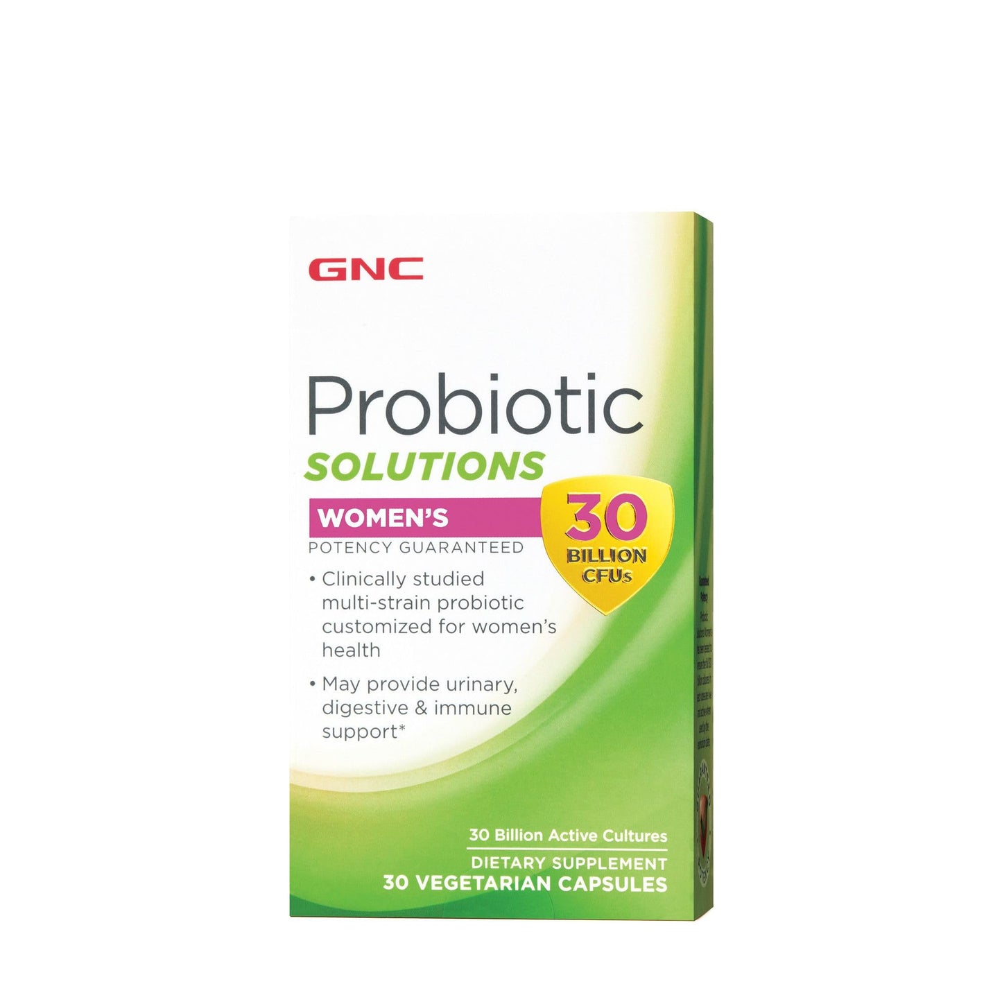 GNC Probiotic Solutions Women's Probiotic with 30 Billion CFUs, Multi-Strain, Vegetarian, 30 Capsules