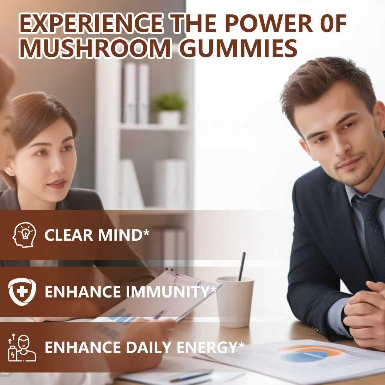 Aouewnk Mushroom Gummies Supplement 5000MG, 120 Gummies