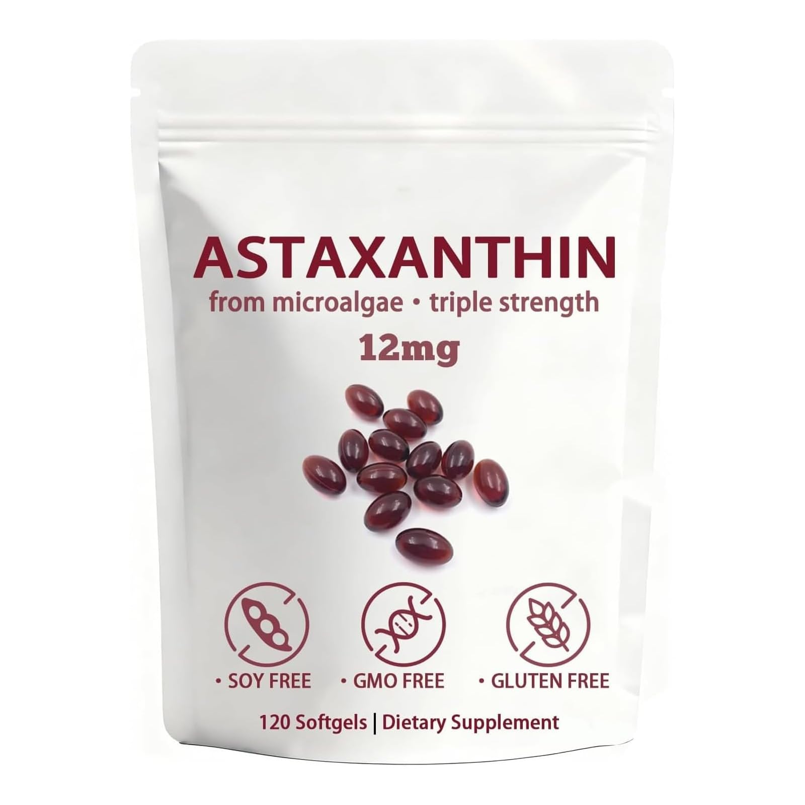 BELANO Valasta Astaxanthin 12mg Softgels, 120 Softgels