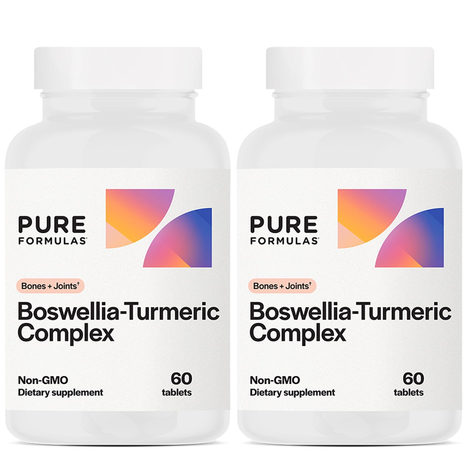 PureFormulas Boswellia Turmeric Supplements for Joint Health & Immune Support, 120 Tablets