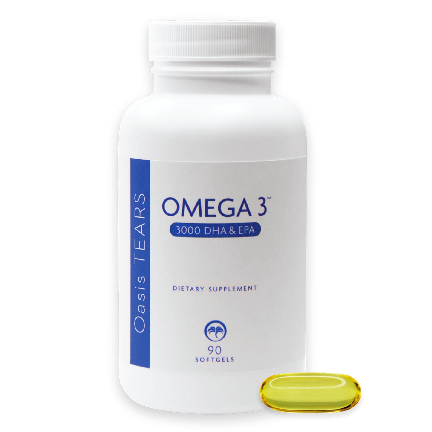 Oasis Tears Omega 3 Fish Oil Softgel 3000mg DHA EPA, 90 Softgels