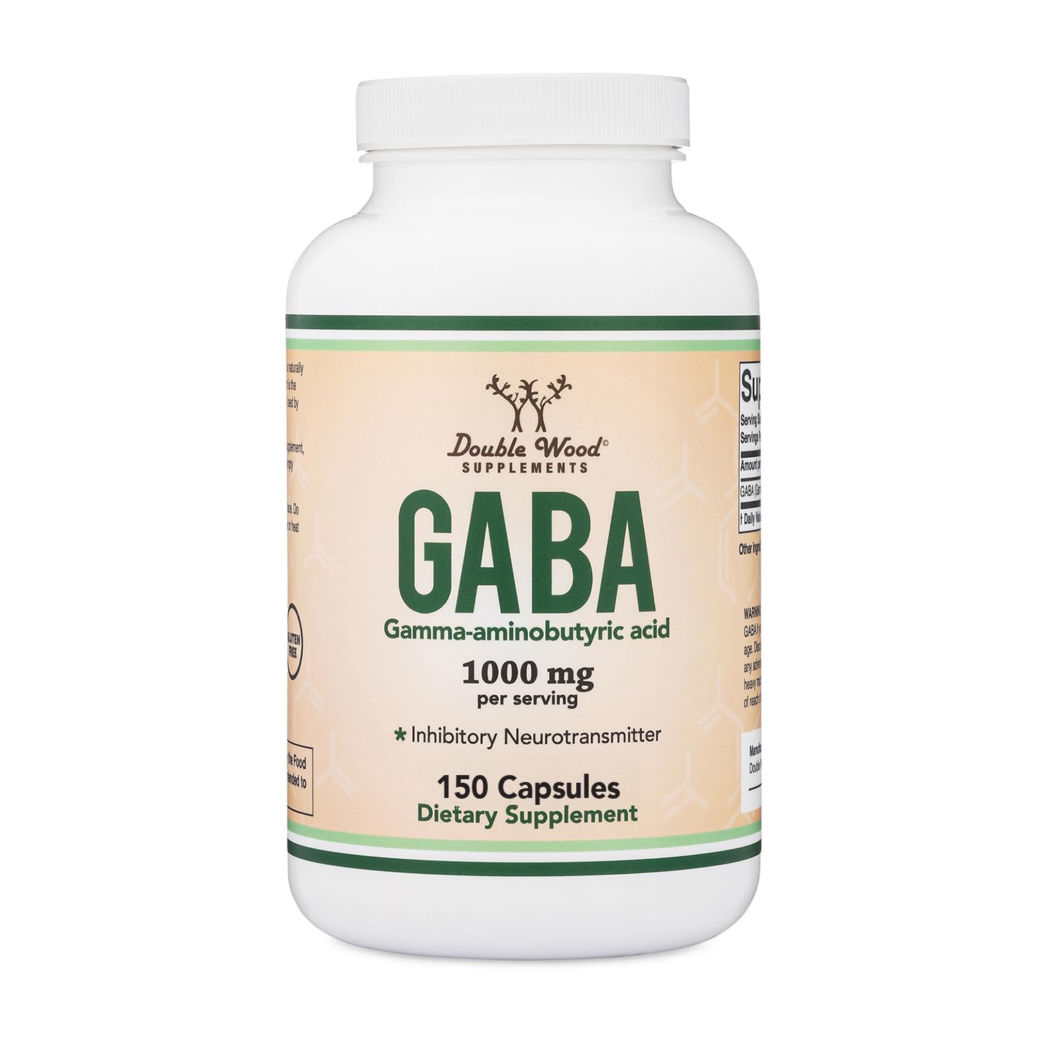 Double Wood Supplements GABA Supplement Capsule 150 Count