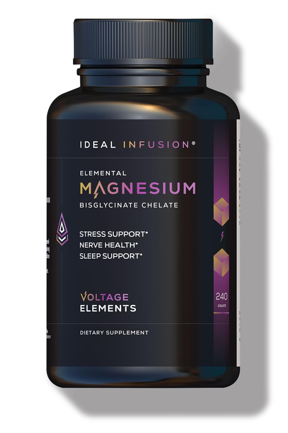 Ideal Infusion Elemental Magnesium Bisglycinate 500mg – High Absorption Magnesium Supplement for Relaxation, Deep Sleep & Muscle Recovery – Supports Calm, Bone & Nerve Health – Vegan, Non-GMO – 240 Capsules
