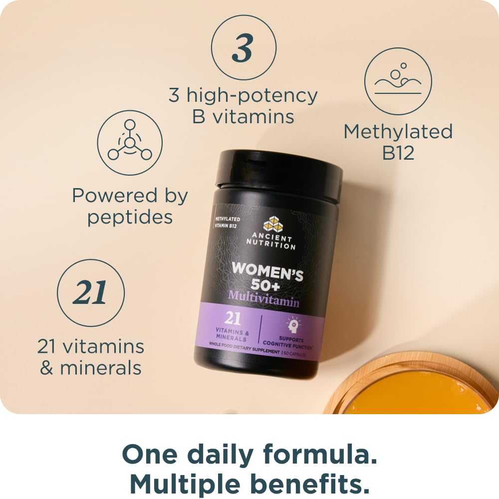 Ancient Nutrition Women’s 50+ Multivitamin Menopause Support Capsule 60 Count