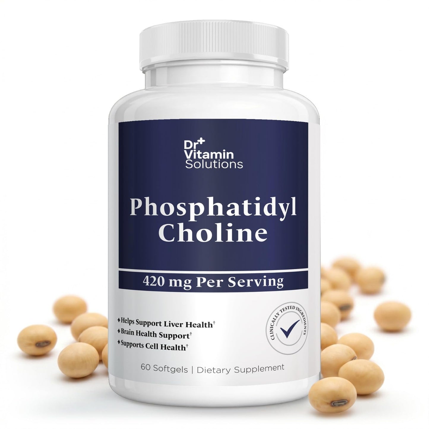 DR VITAMIN SOLUTIONS Phosphatidylcholine Choline Supplement 420mg Capsule 60 Count