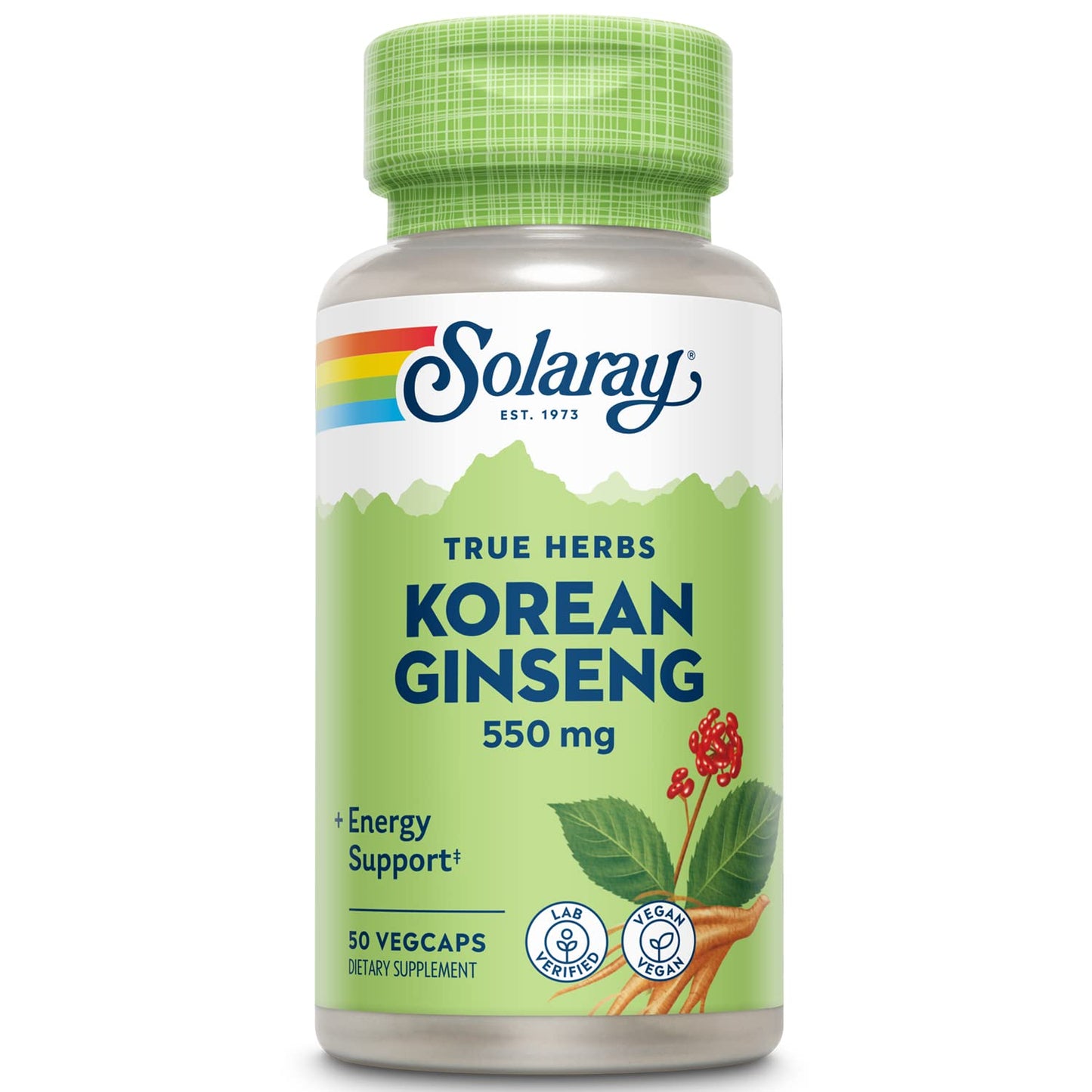SOLARAY Korean Ginseng 550 mg Capsule, 50 Count
