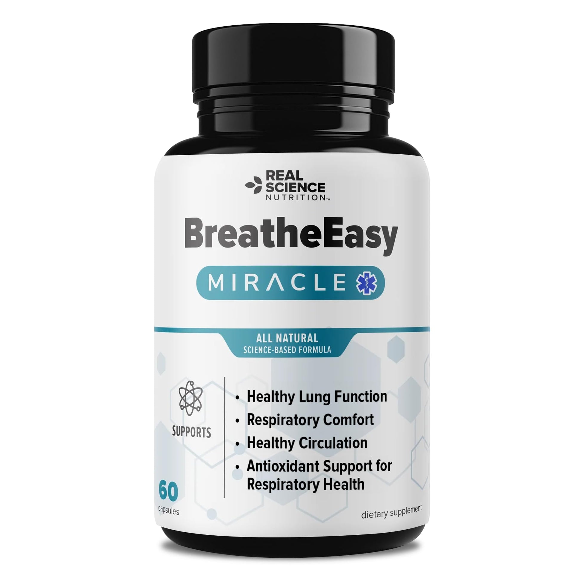 Real Science Nutrition BreatheEasy Lung Support Capsules, 60 Capsules