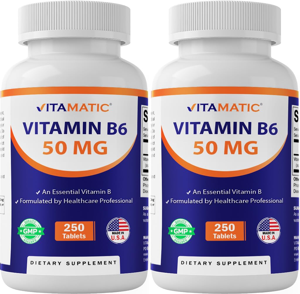 Vitamatic Vitamin B6 (Pyridoxine HCl) 500 Tablets