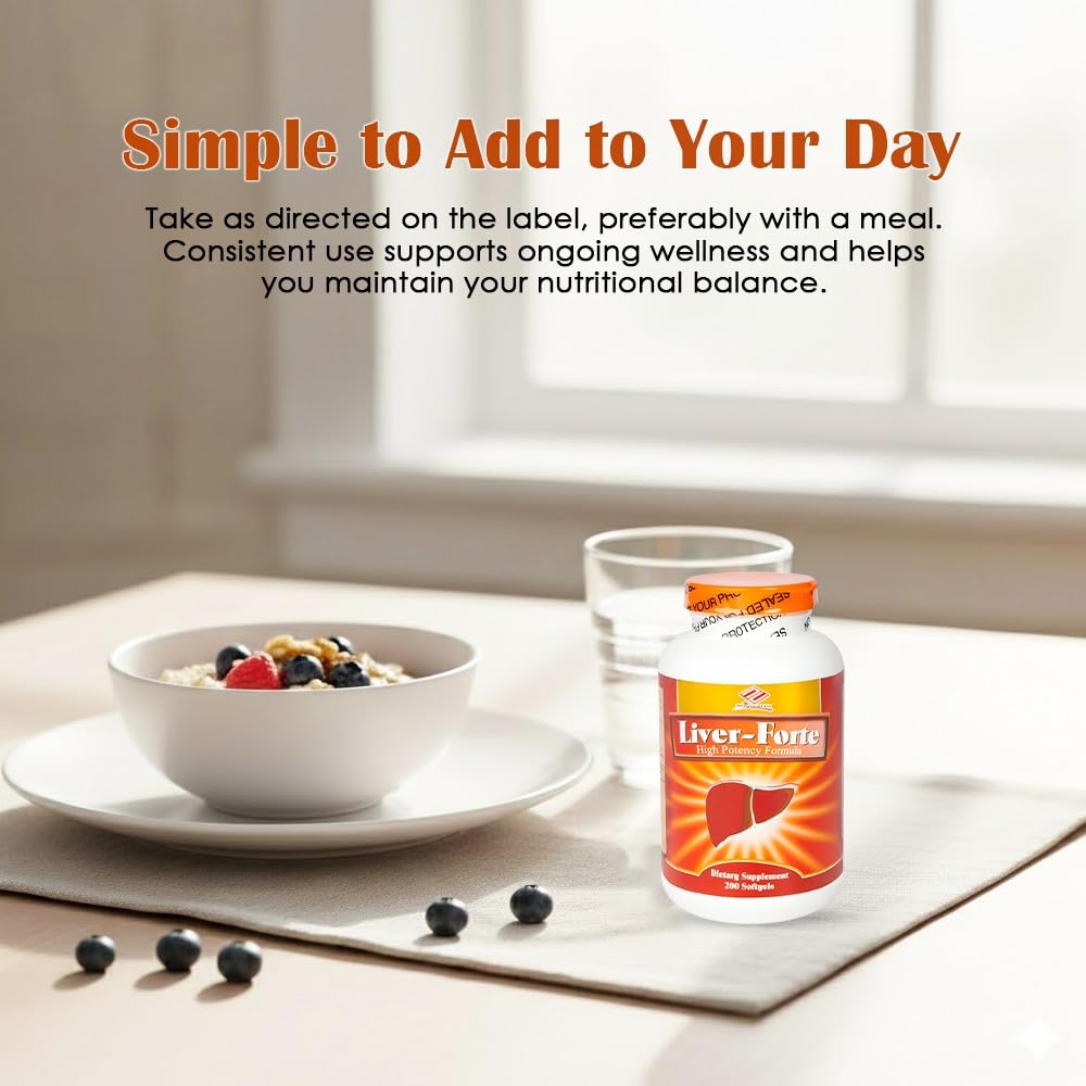 Nu-Health Liver Forte Milk Thistle Extract with Antioxidants & Herbal Blend Softgel 200 Count