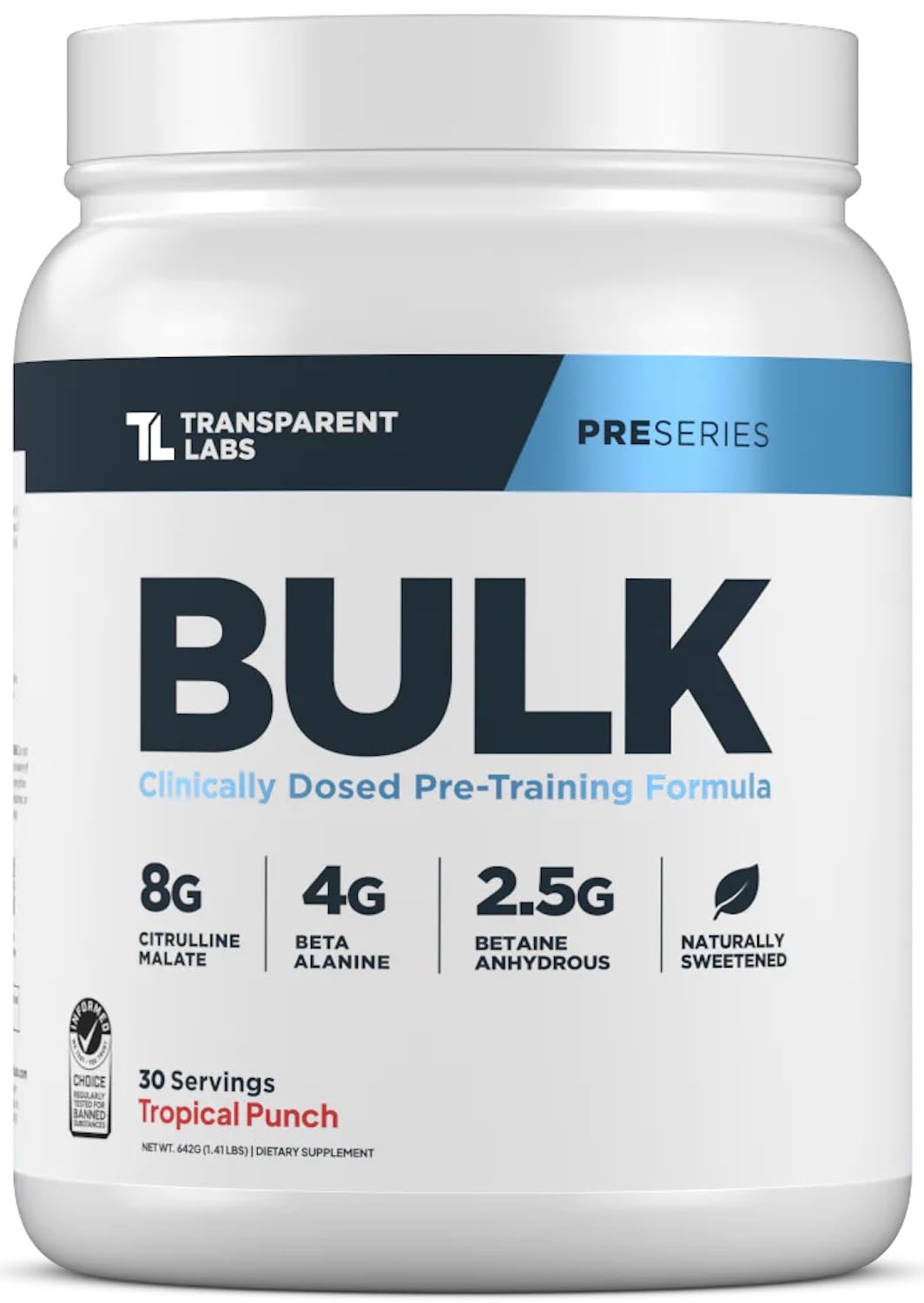 Transparent Labs Bulk Pre Workout Powder 22.64