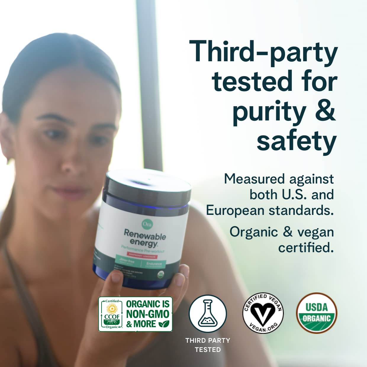 Ora Organic Pre Workout Powder Berry Beet Flavor 7.1 Ounce