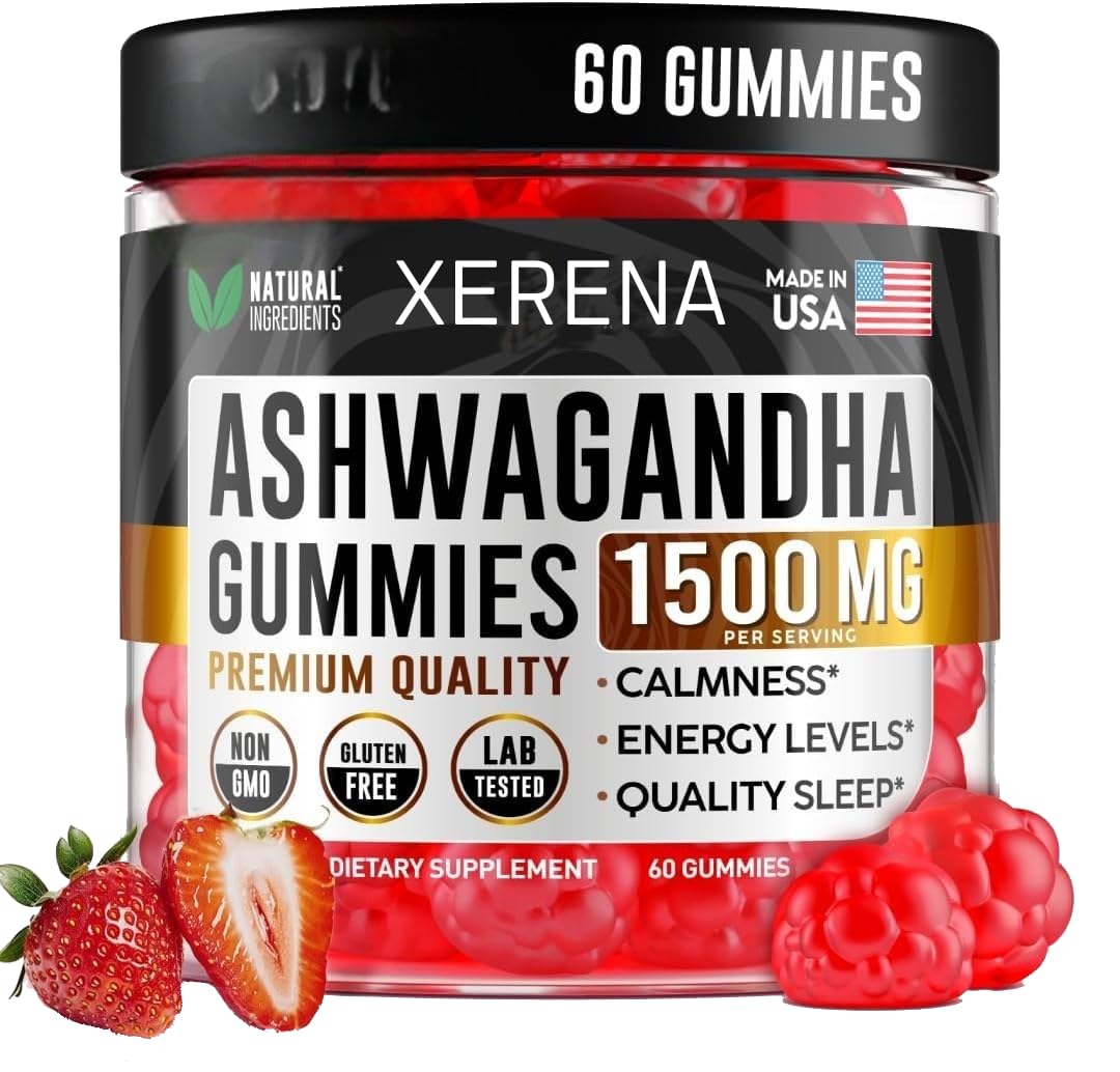 XERENA Ashwagandha Gummies 1500mg Extra Strength, 60 Gummies