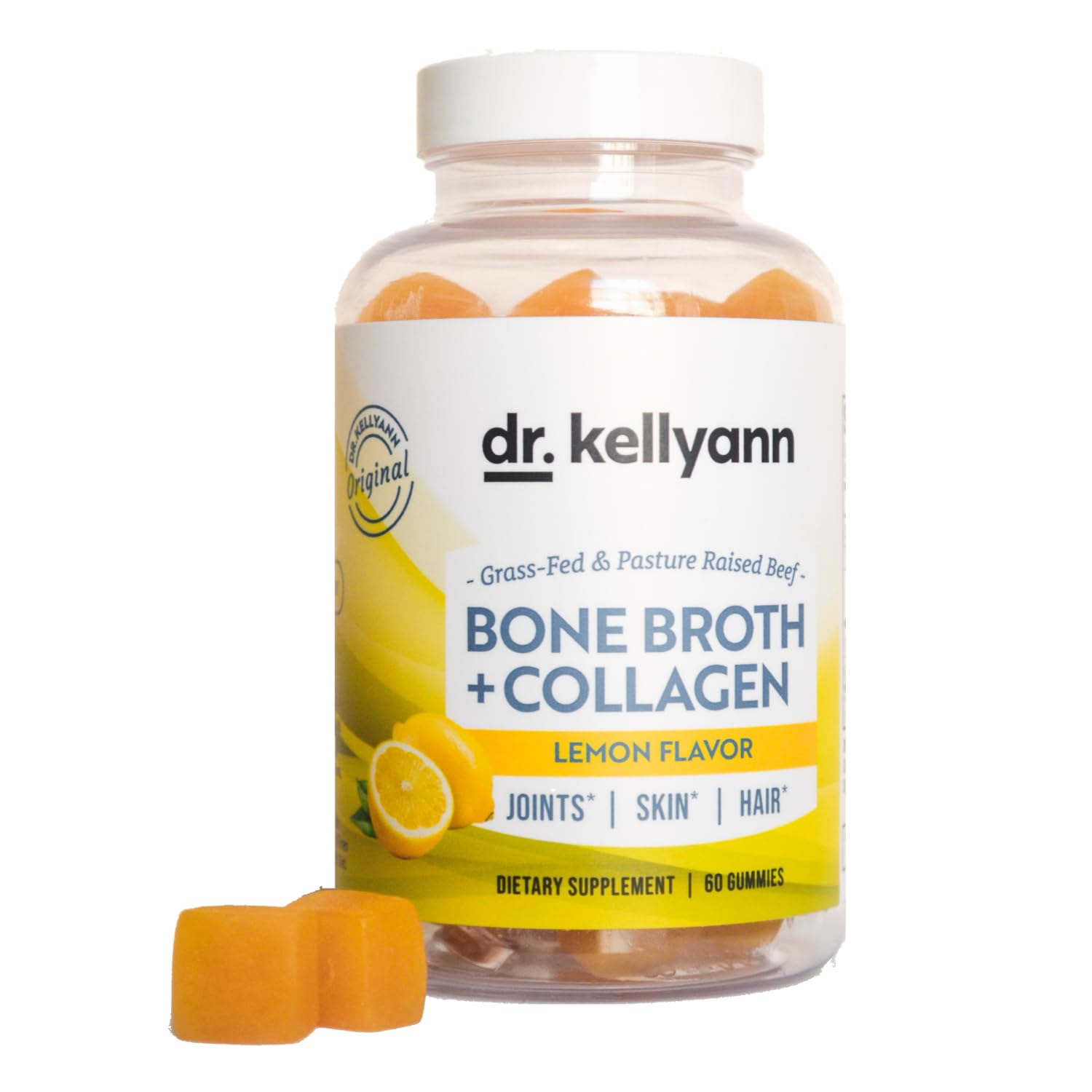 Dr. Kellyann Collagen + Bone Broth Gummies Lemon, 60 Gummies