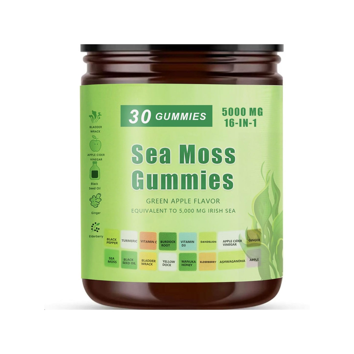 EOQIFJM Sea Moss Gummies 16 in 1, 30 Count