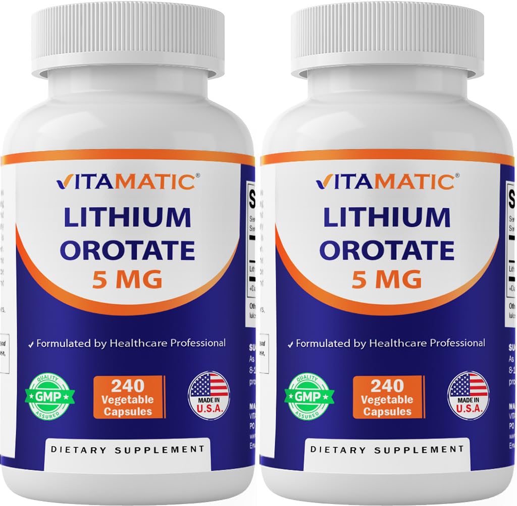 Vitamatic Lithium Orotate 5mg Capsules 480 Count