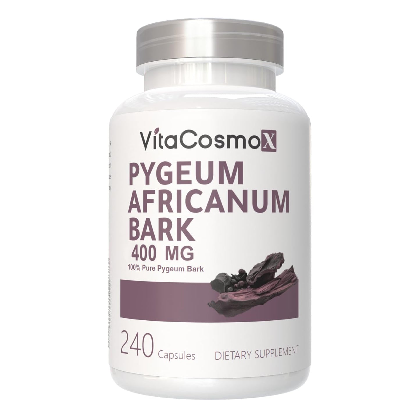 VitaCosmoX Pygeum Africanum Supplement Capsules 240 Count