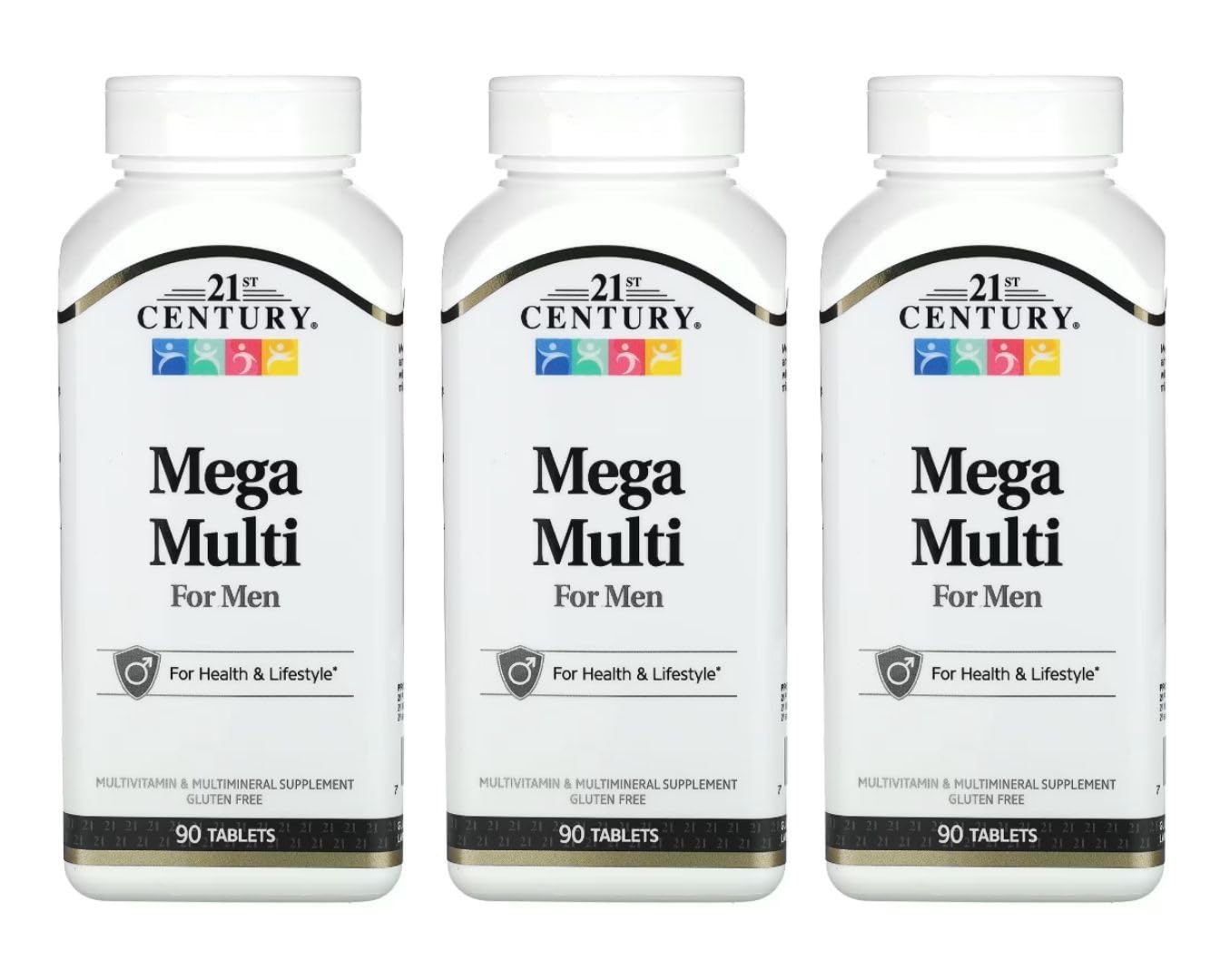 21st Century Mega Multi for Men, Multivitamin & Multimineral 90 Tablets