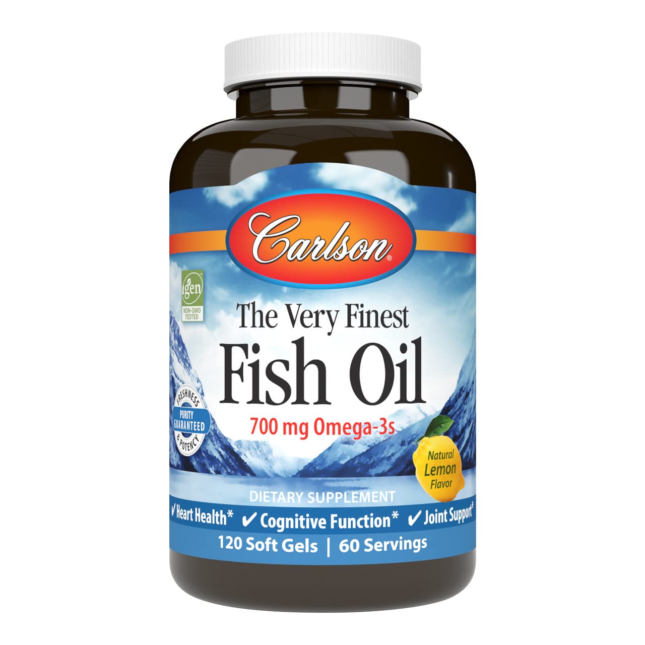 Carlson The Very Finest Fish Oil Softgels, 120 Count