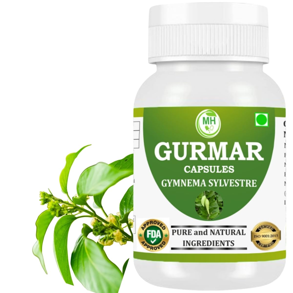 Generic Morsan Healthcare Gurmar (Gymnema sylvestre) 500mg Capsules, 60 Count
