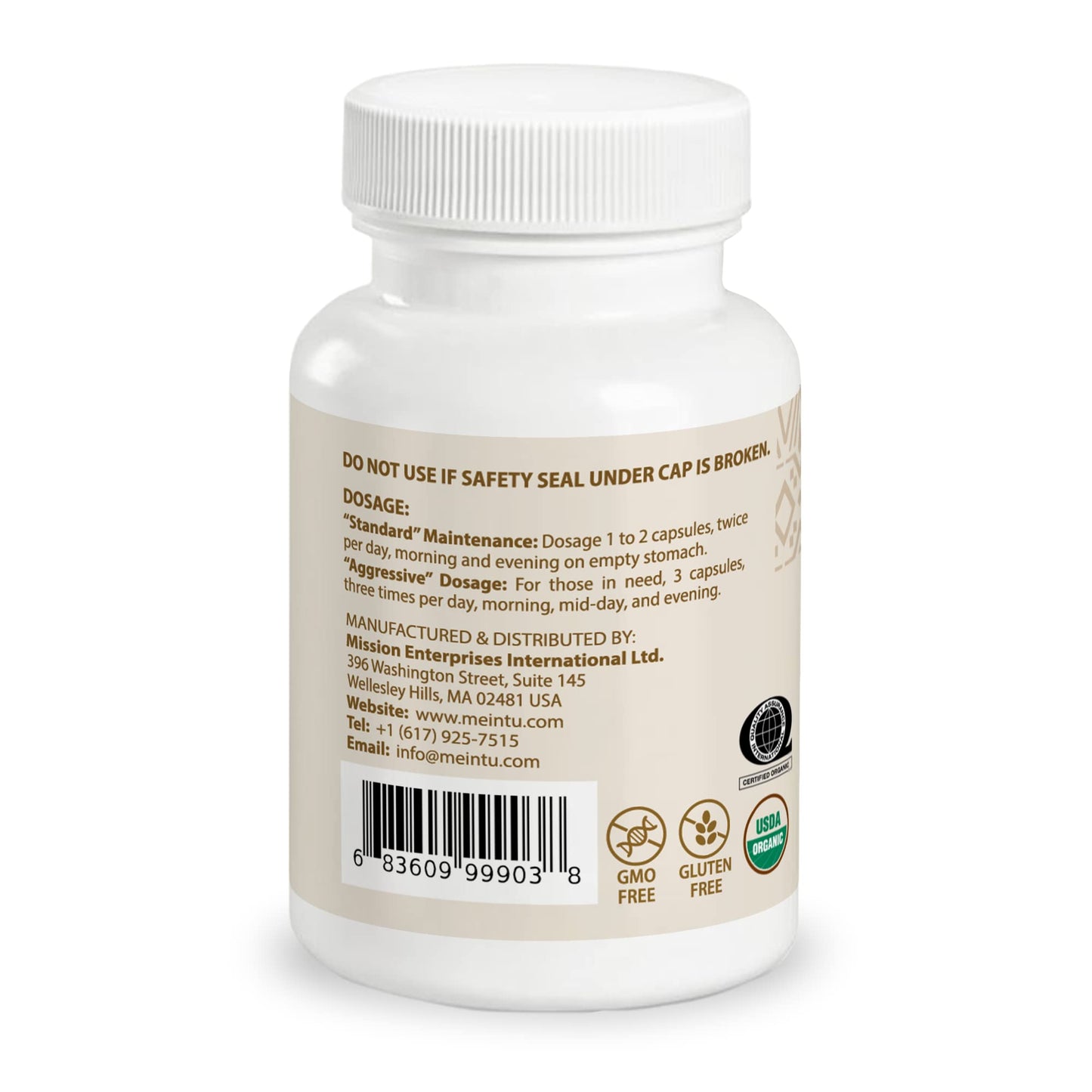 MEINTU Organic 8 Herb Essiac Capsules, 60 Count
