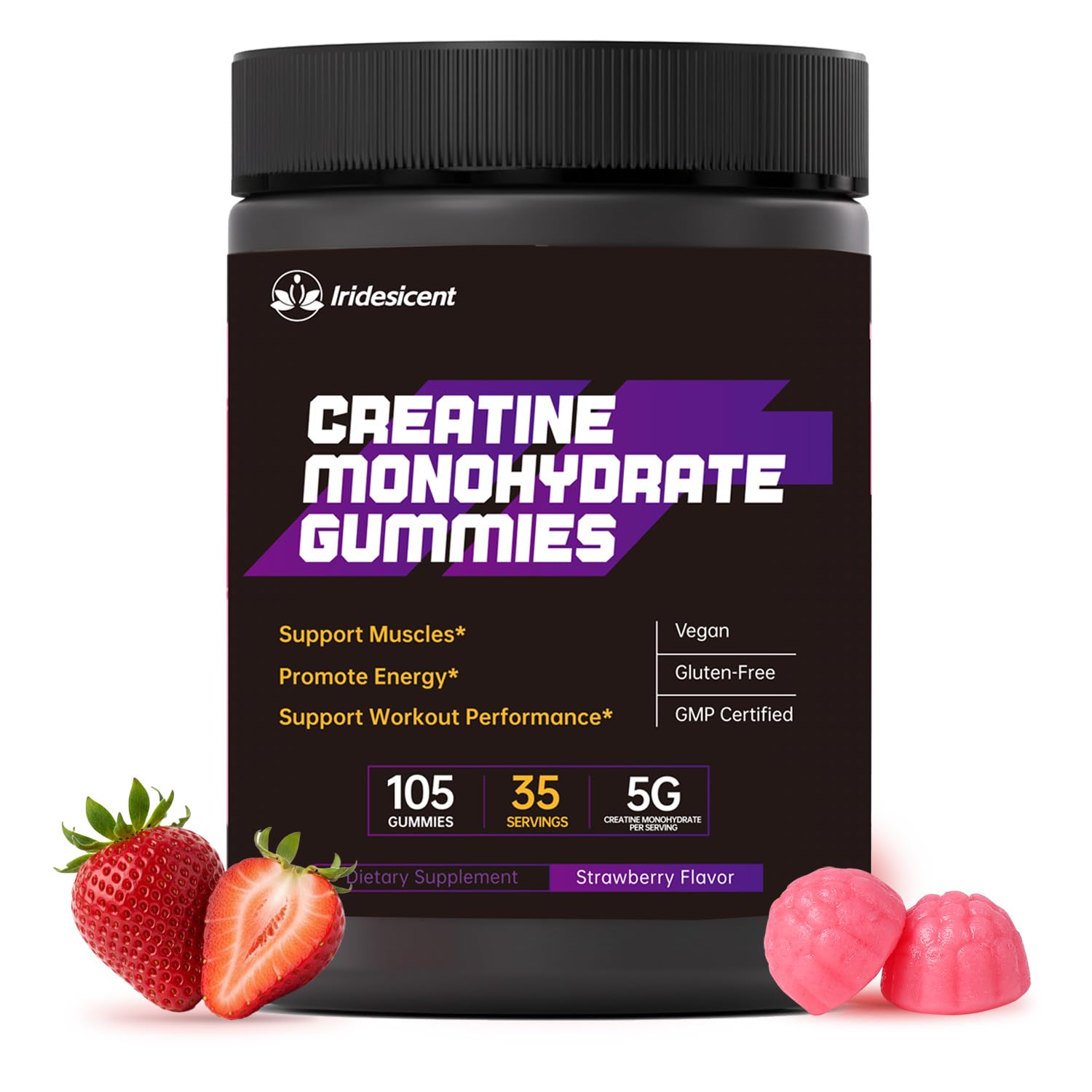 IRIDESICENT Creatine Gummies 5000mg 105 Count