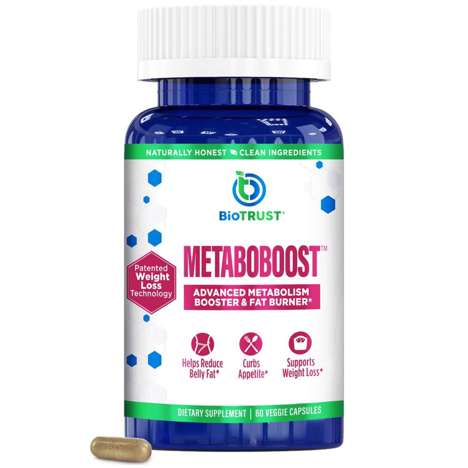 BioTrust MetaboBoost Weight Loss Supplement Capsule, 60 Capsules