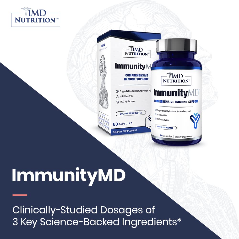 1MD Nutrition ImmunityMD Immune Health Probiotic Capsule, 60 Capsules