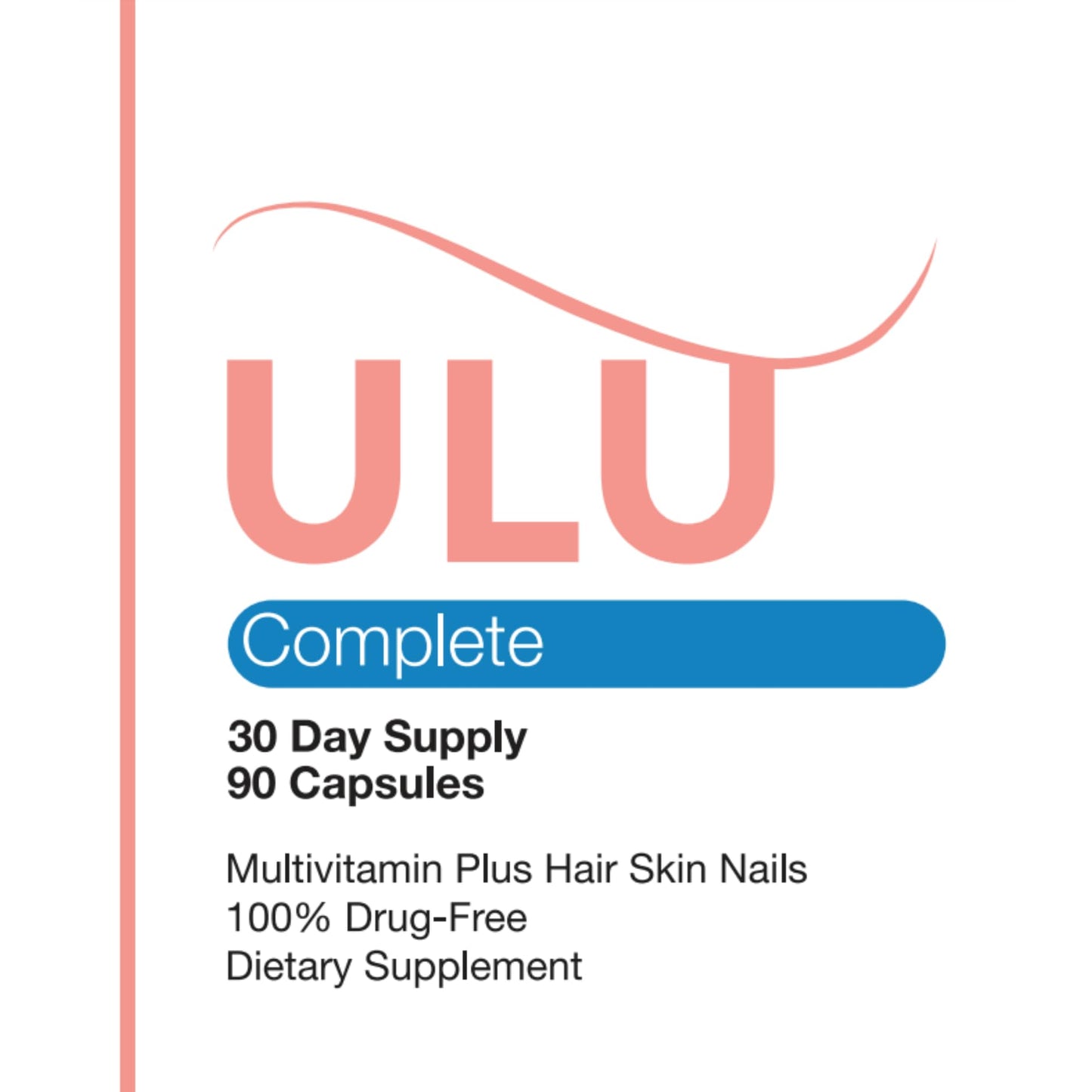 ULULIFE Complete Multivitamin for Men & Women - Hair, Nails and Skin Vitamins for Women - Biotin, Collagen, Keratin, & More Capsules, 2 Count