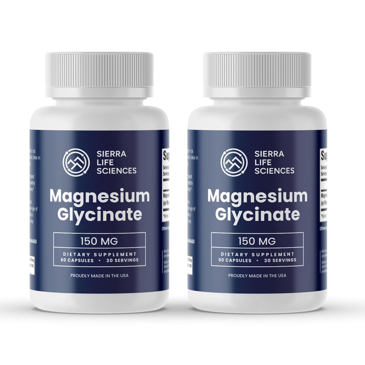 SIERRA LIFE SCIENCES Magnesium Glycinate 150mg High Absorption Chelated Magnesium Supplement Capsule 120 Capsules