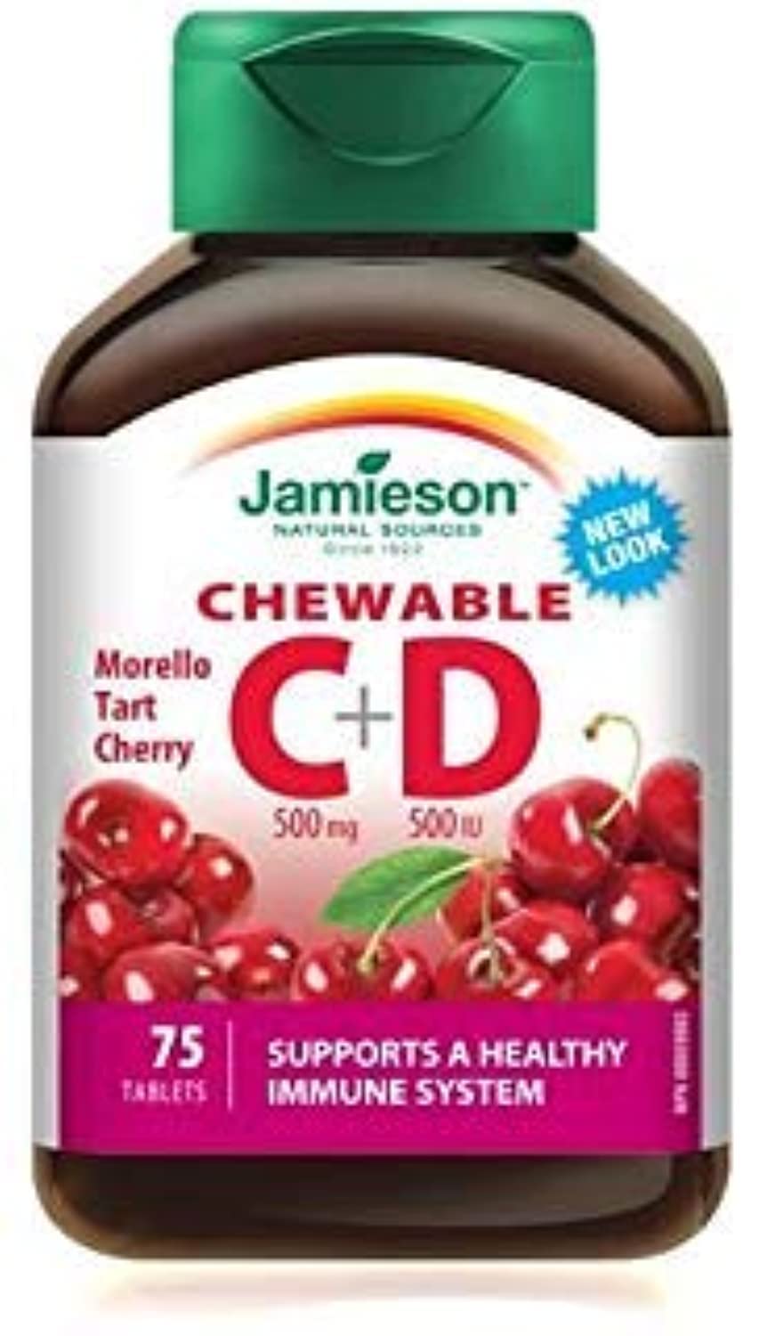 Jamieson Laboratories Vitamin C & D 500 mg, 75 Tablets