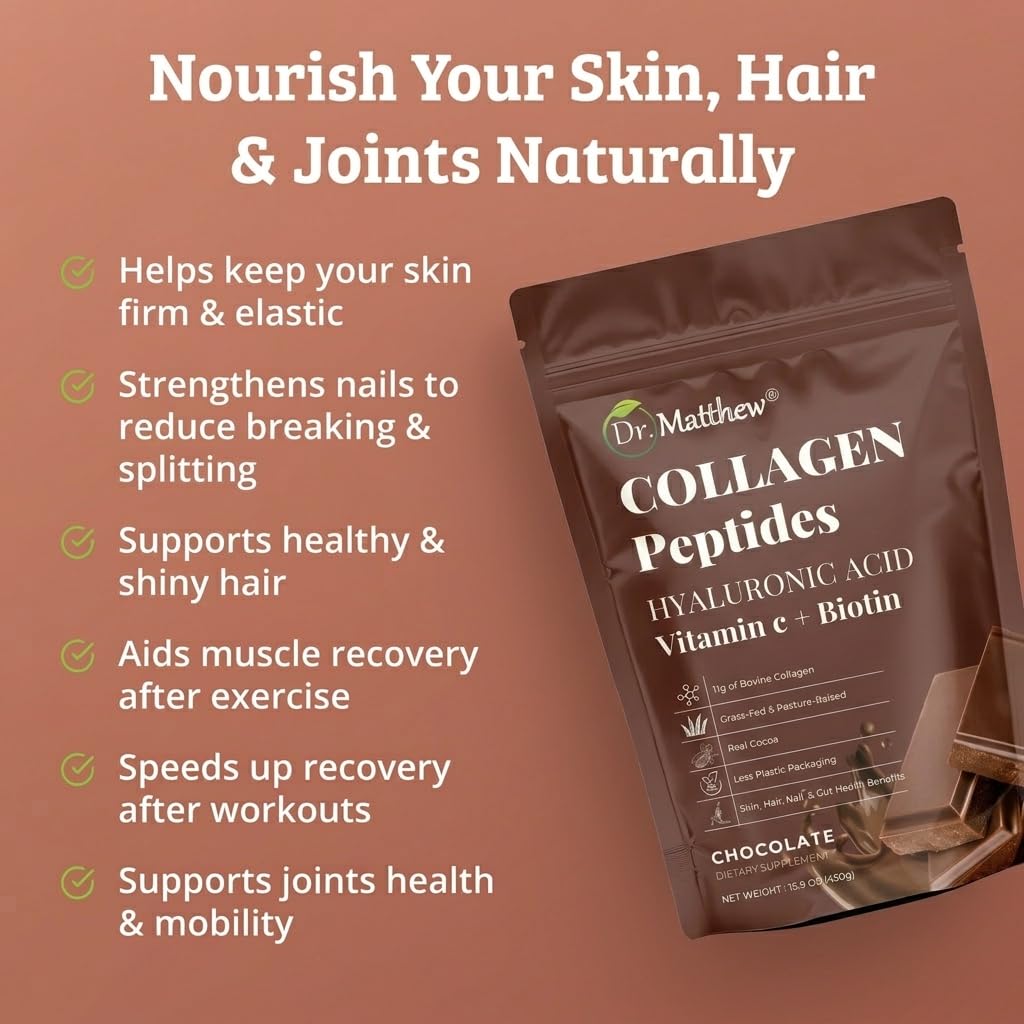 Dr. Matthew Chocolate Collagen Powder 15.9 oz