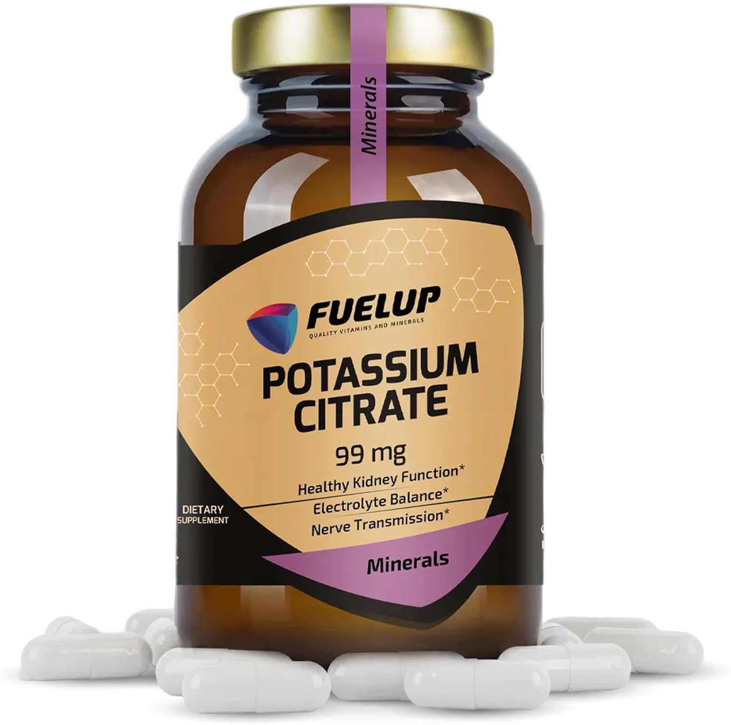 Fuelup Potassium Citrate 99 mg Capsules, 120 Count