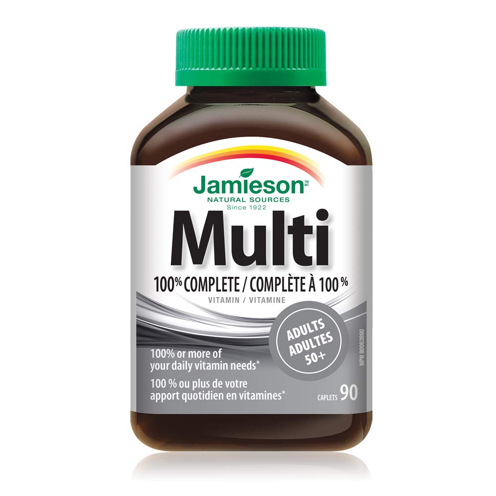 Jamieson Multi 100% Complete Vitamin for Adults 50+ Caplets - 90 Count