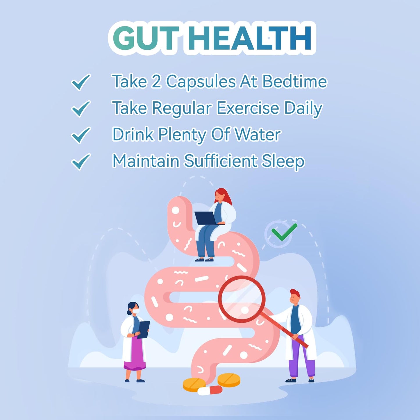 DIATMOON Gut Cleanse Capsule, Gut and Colon Support, Detox & Cleanse, 30 Count