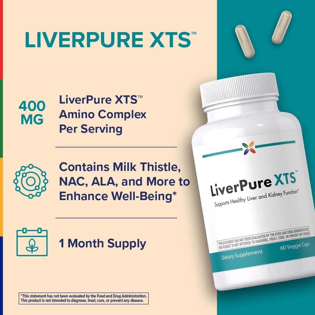 Stop Aging Now LiverPureXTS Liver & Kidney Support 60 Capsules