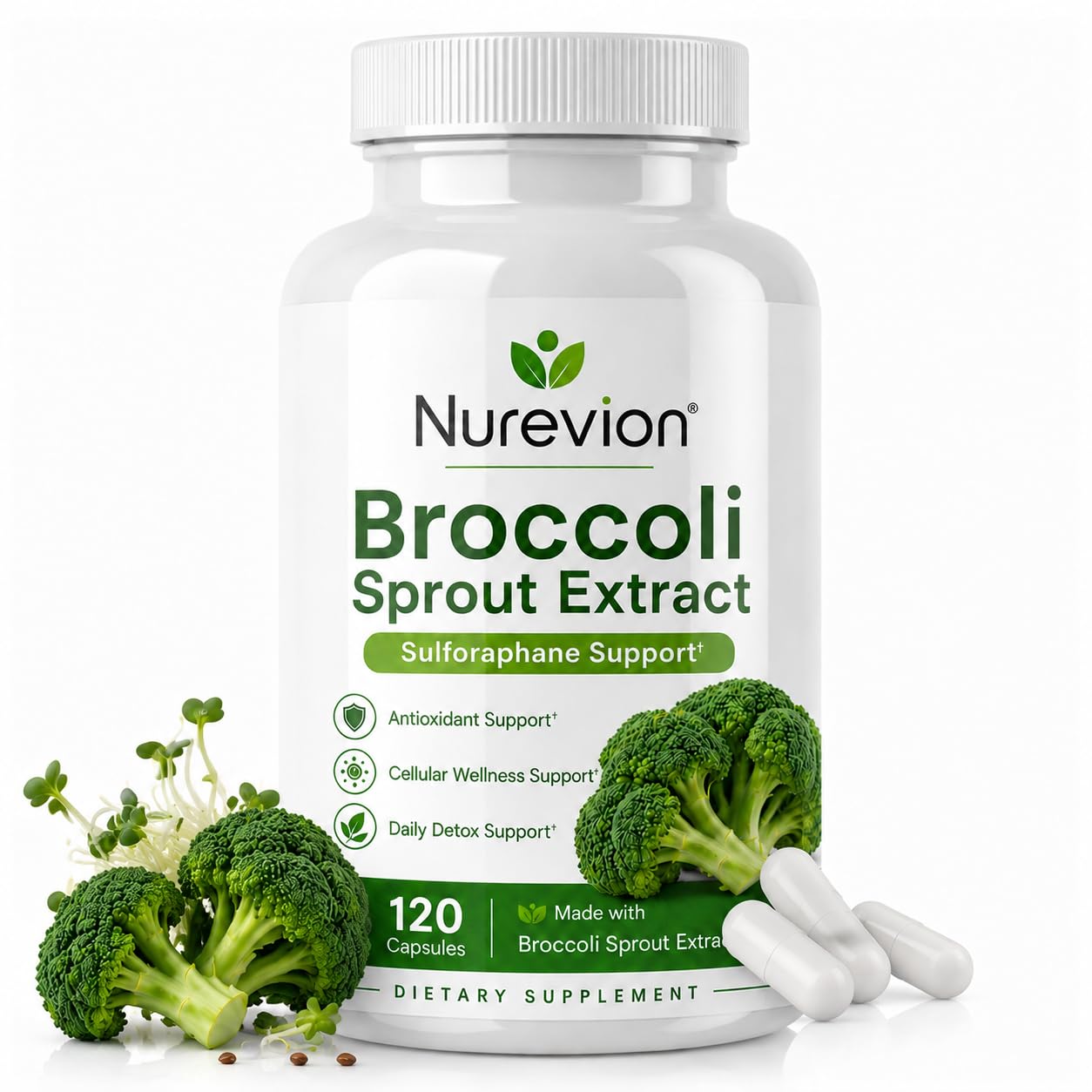 Nurevion Broccoli Sprout Extract Sulforaphane Capsule, 1 Count