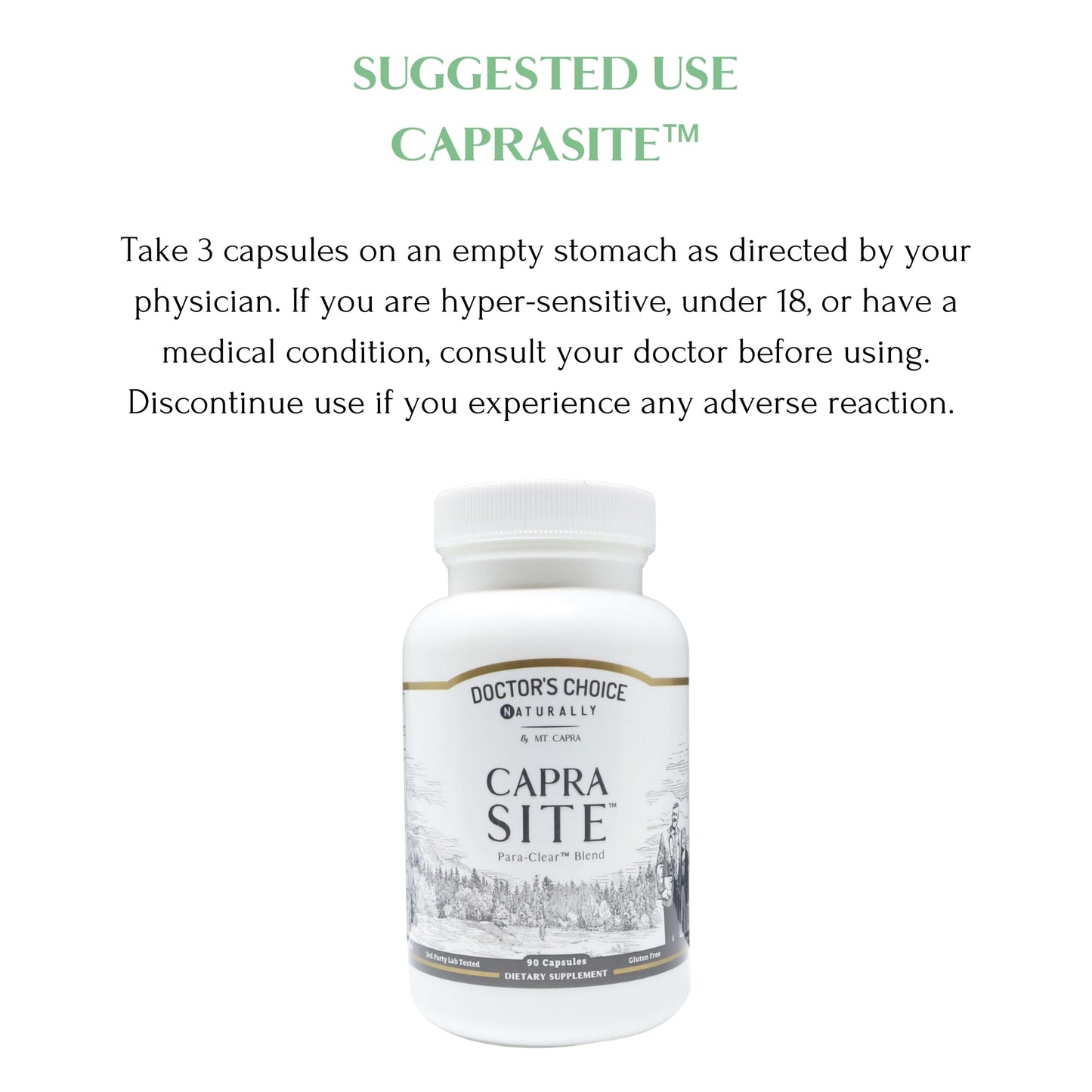 Mt. Capra CapraSite Herbal Intestinal Support Capsule, 90 Capsules