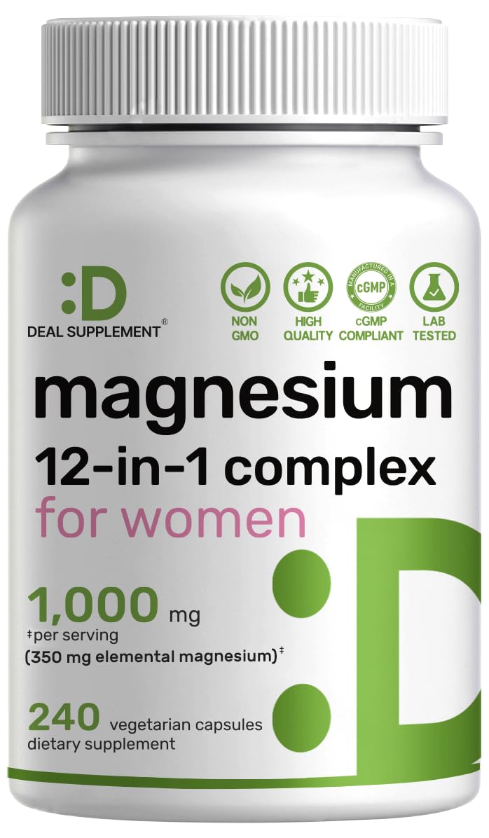DEAL SUPPLEMENT 12-in-1 Magnesium Complex for Women 1,000 mg, 240 Capsules