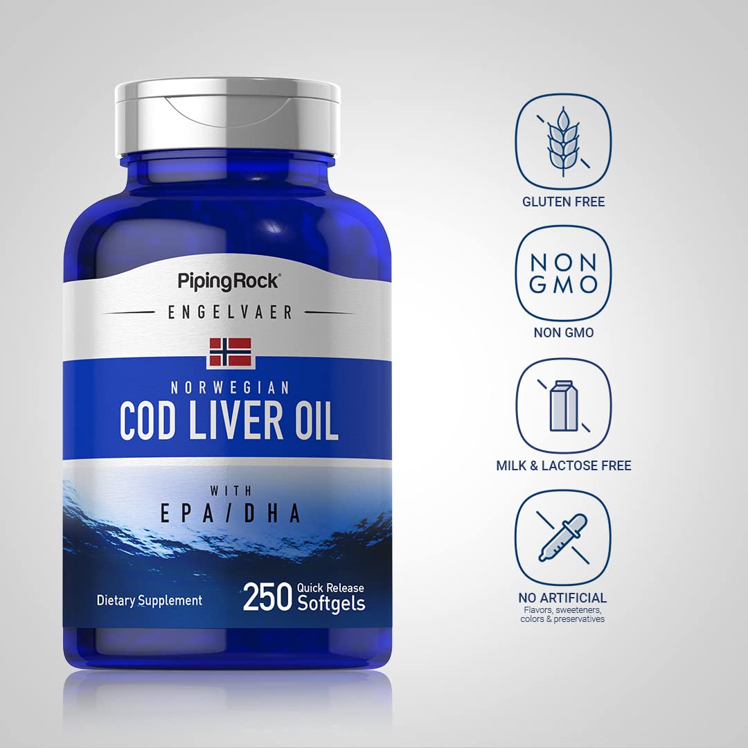 Piping Rock Cod Liver Oil Softgels 250