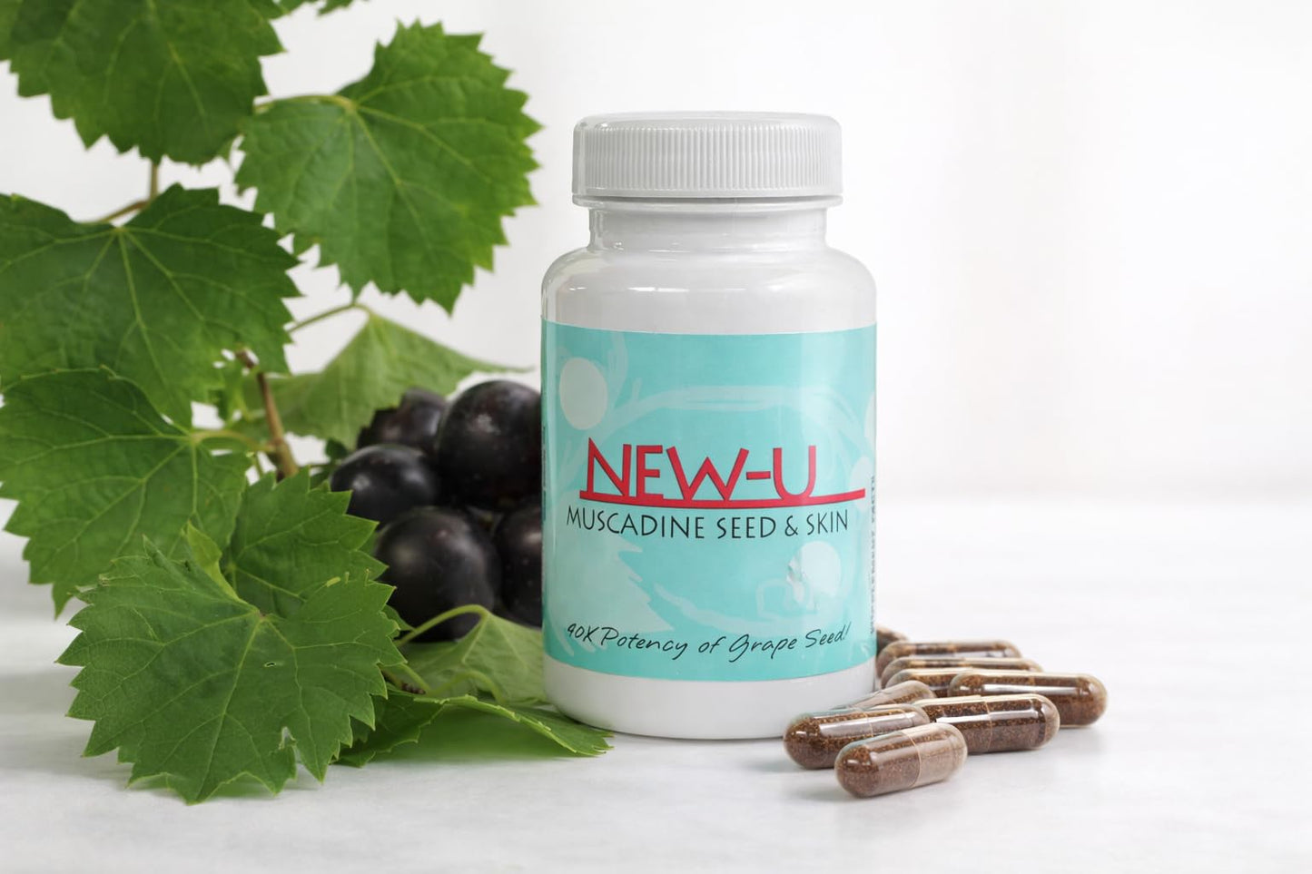 New-U Muscadine Skin and Seed Capsules 60 Capsules