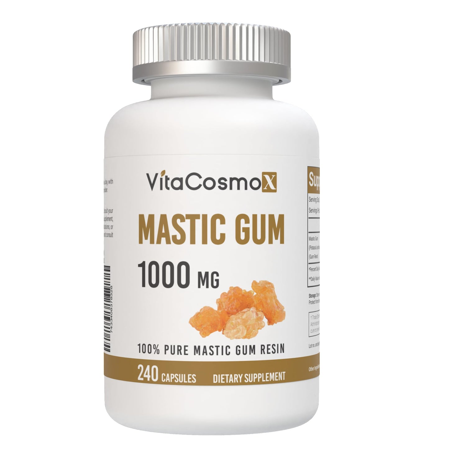 VitaCosmoX Mastic Gum Capsule, 120 Count