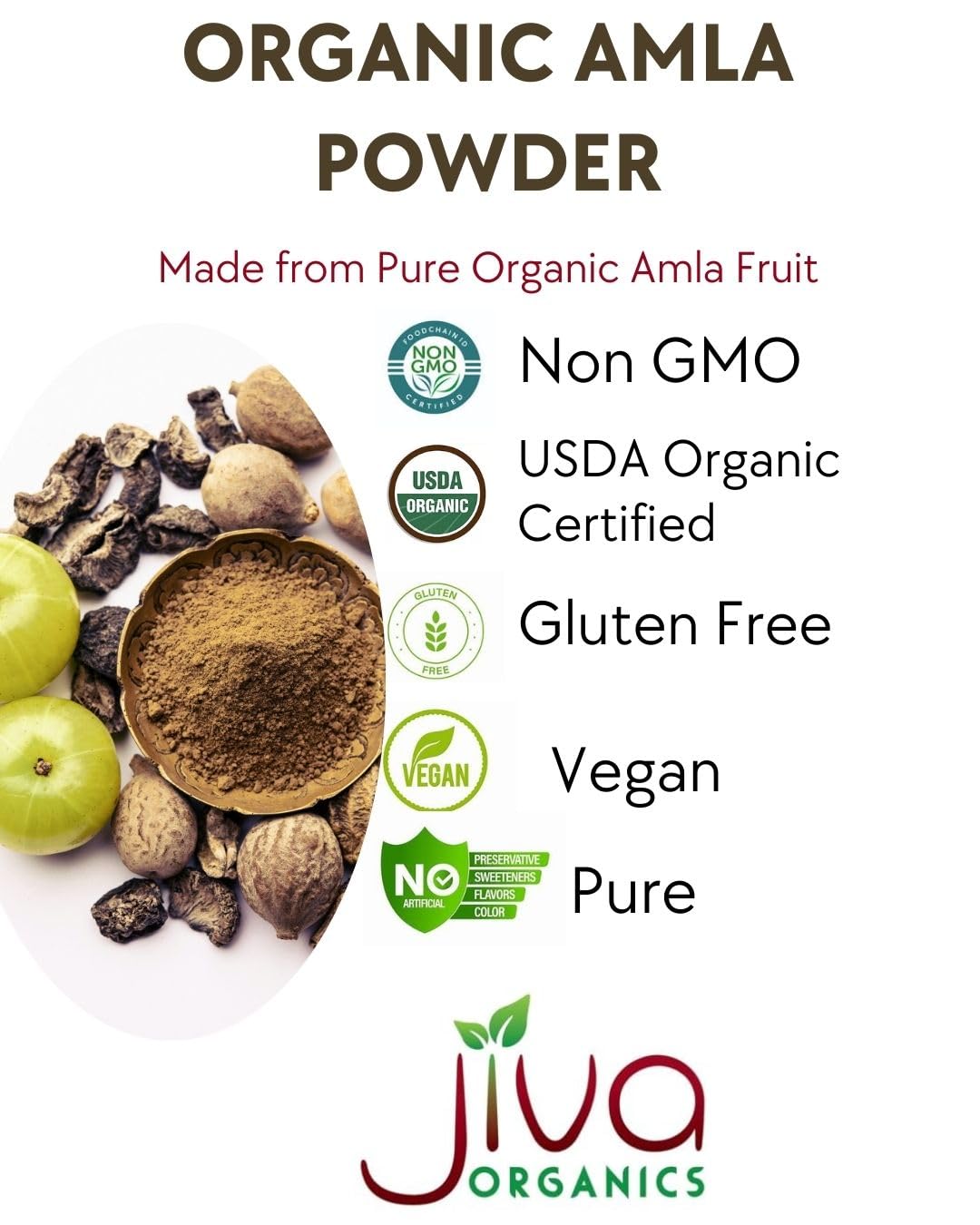 Jiva Organics Organic Amla Powder (Powder) 20 oz