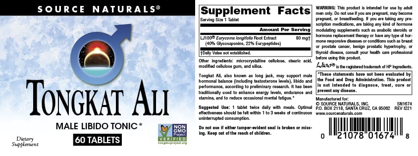 Source Naturals Tongkat Ali Male Libido Tonic 60 Tablets