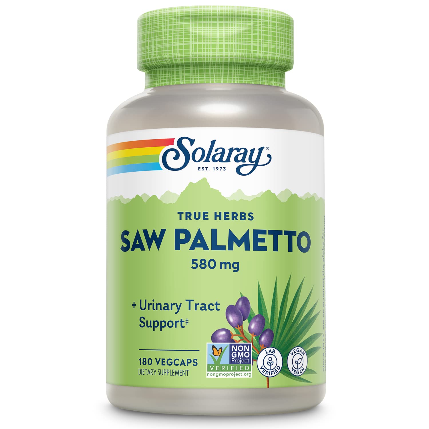 Solaray Saw Palmetto Berry 580 mg VegCaps 180