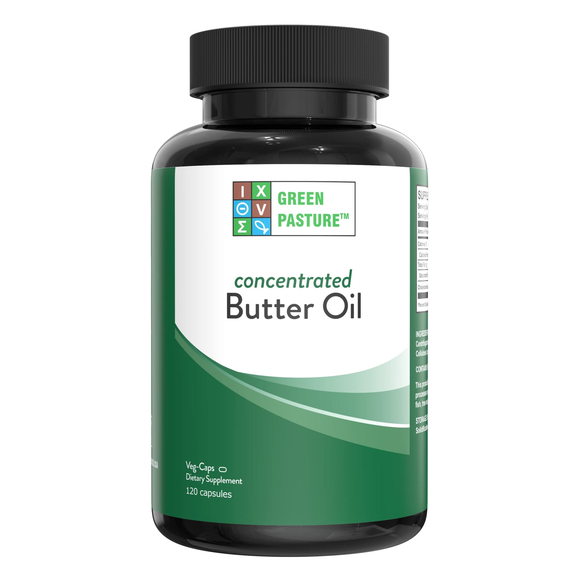 Green Pasture Concentrated Butter Oil Capsules 120 Count