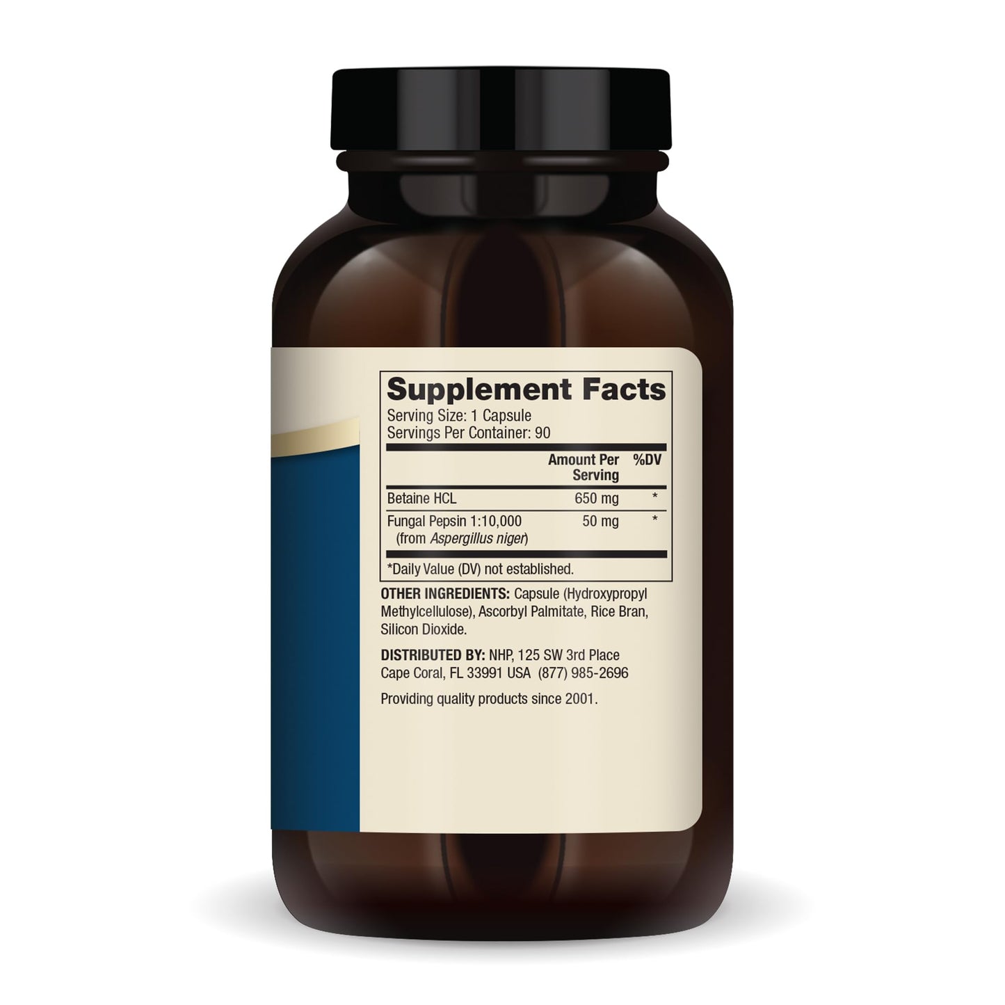 Dr. Mercola Betaine HCL & Pepsin Capsules 90