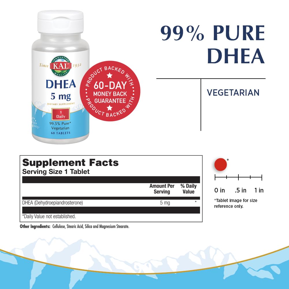 KAL DHEA 5 mg Tablets, 60 Tablets