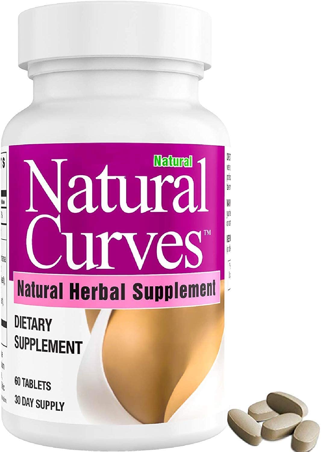 Natural Curves Natural Breast Enhancement Pills with Saw Palmetto Tablet 120 Count